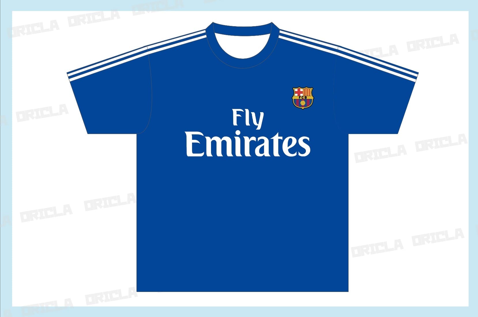 青サッカークラスTシャツ